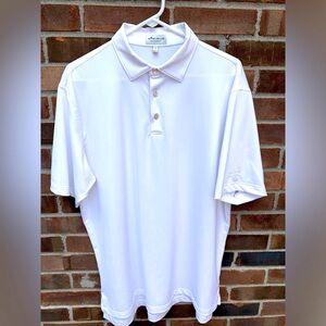 Peter Millar large summer comfort white golf shirt